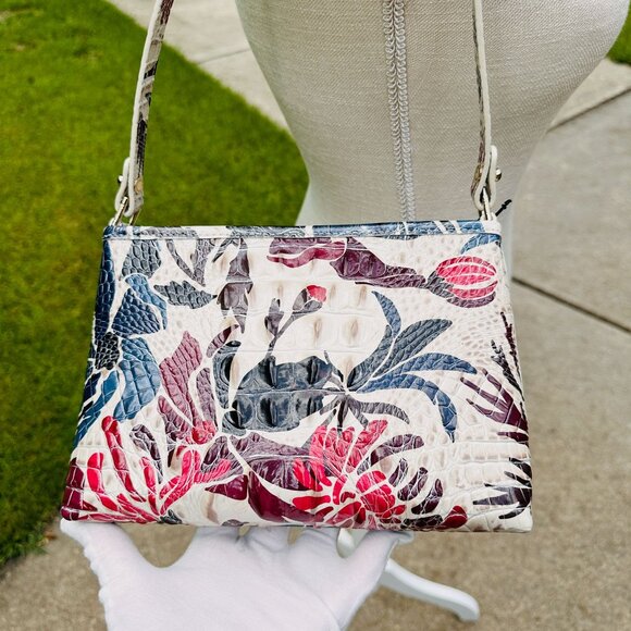 Brahmin Lorelei Extravaganza Melbourne Leather Shoulder Bag Croc Embossed NWT - Picture 6 of 16